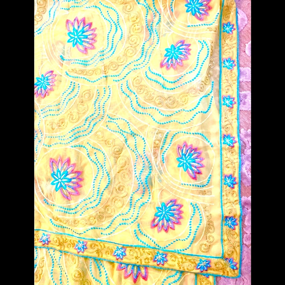🪷 LOTUS 15’ SARI WRAP (No Blouse) Pastels